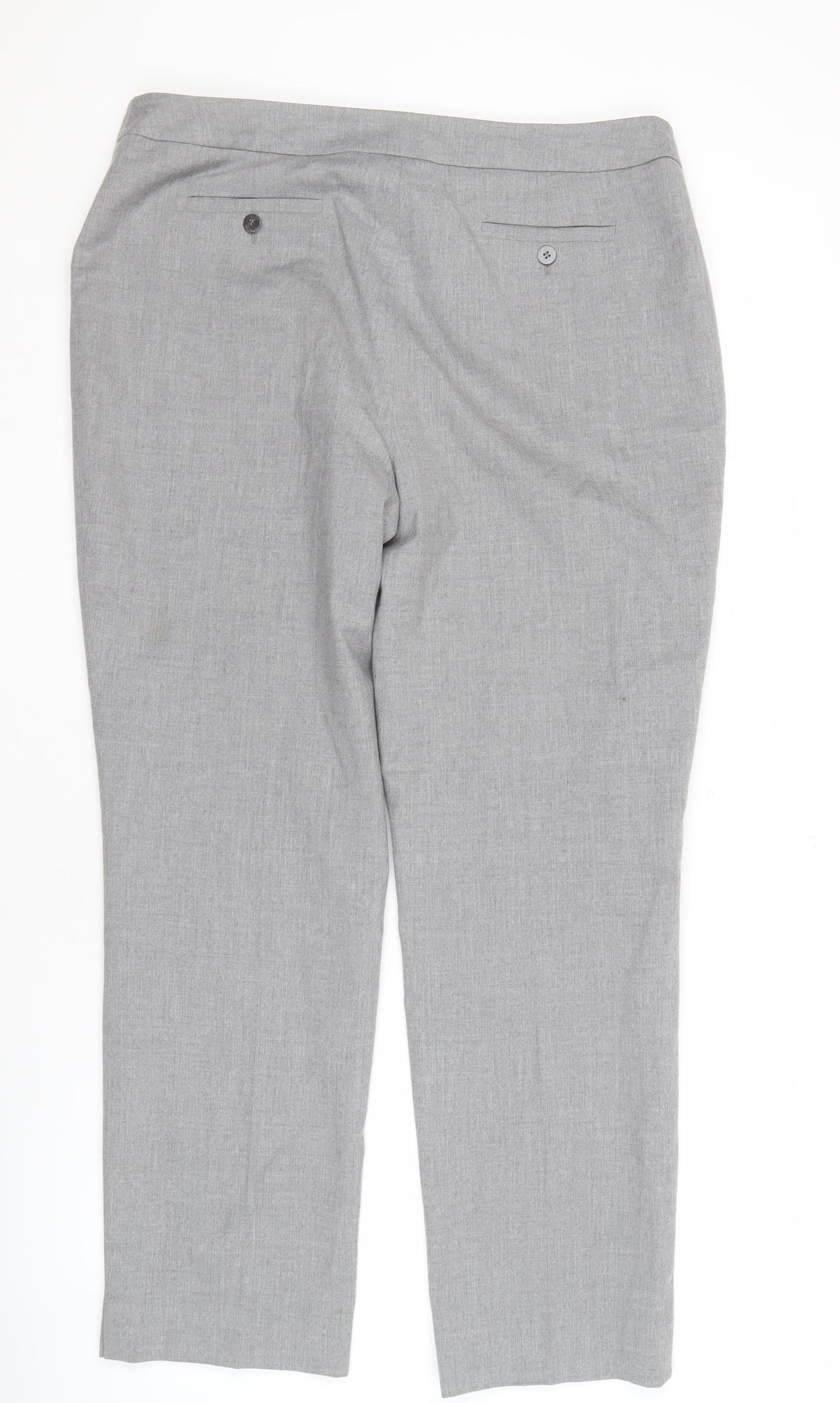 Viyella Women's Grey Trousers, Size 14, Classic Straight Fit