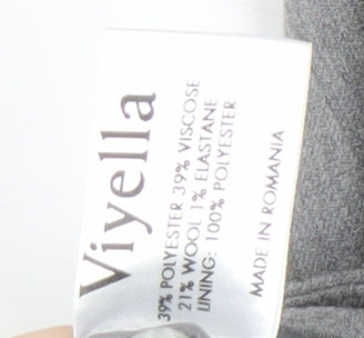 Viyella Women's Grey Trousers, Size 14, Classic Straight Fit