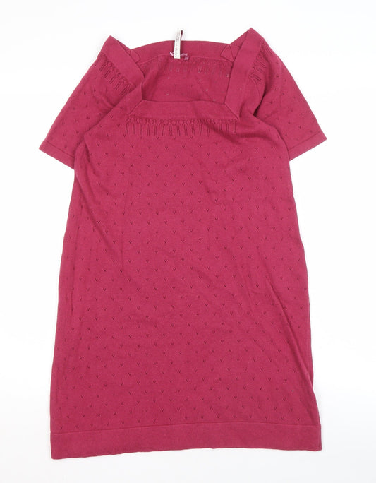 White Stuff Women's Pink Shift Dress Size 12