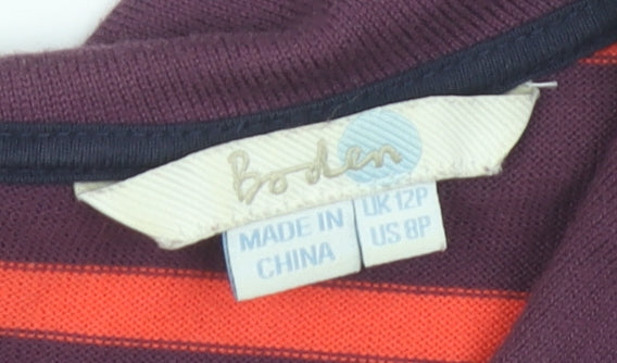 Boden Women's Multicoloured Striped Top, Size 12