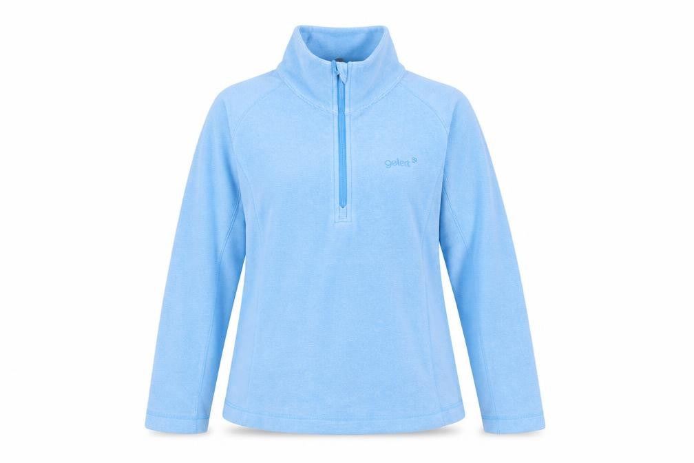 Womens UK 8 Regular Gelert Blue Henley Sweatshirt