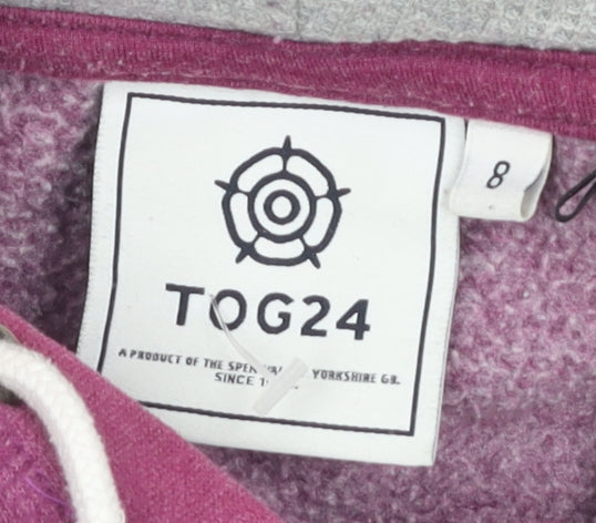 TOG24 Women's Purple Pullover Hoodie, Size 8, Logo Accent