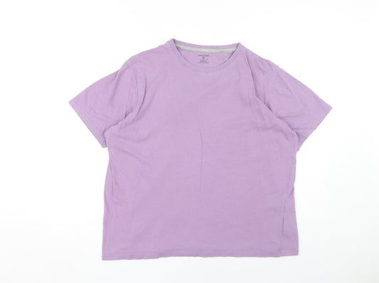 James Pringle Men’s Purple Crew Neck Cotton T-Shirt