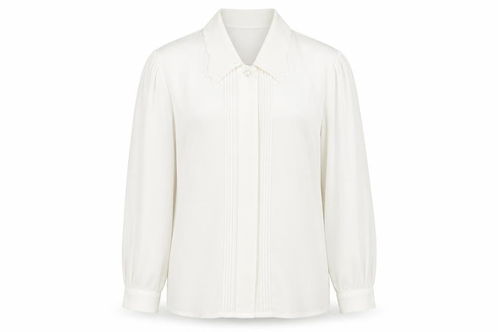 Womens UK Size 12 Eastex White Polyester Blouse