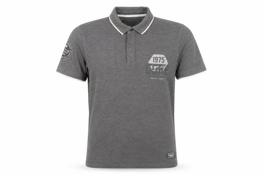 Jack & Jones Men's Grey Polo Shirt, Short Sleeve Casual