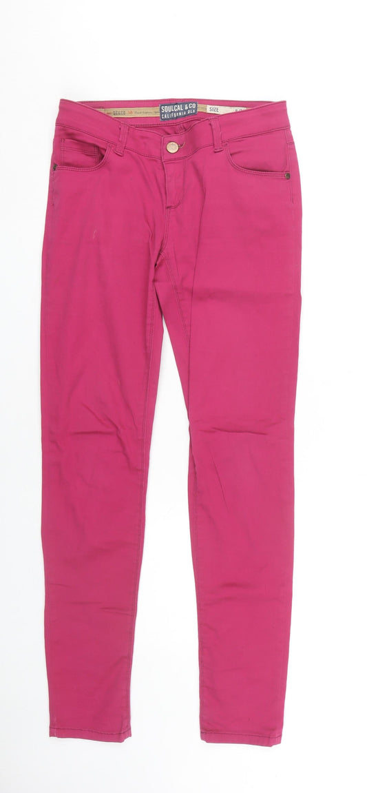 SoulCal & Co Women's Pink Skinny Jeans Size 8