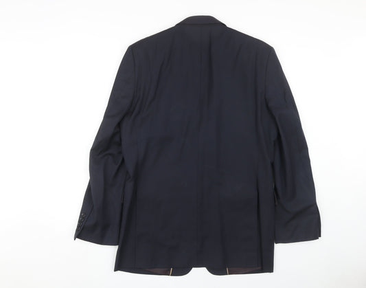 Chester Barrie Men's Blue Wool Blazer, Size 38R