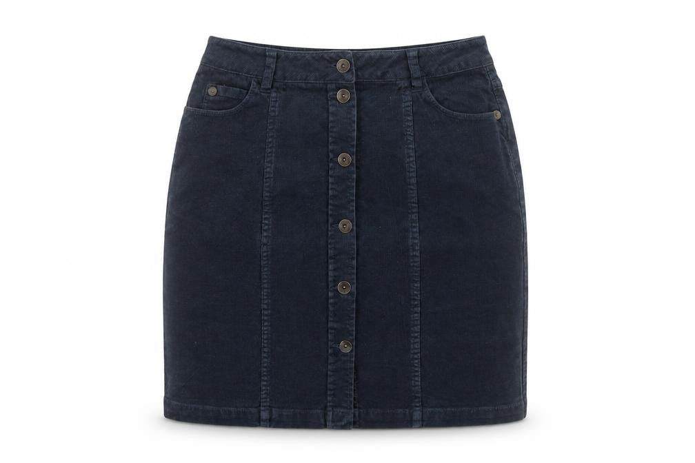 FatFace Women's Blue Corduroy Pencil Skirt Size 6