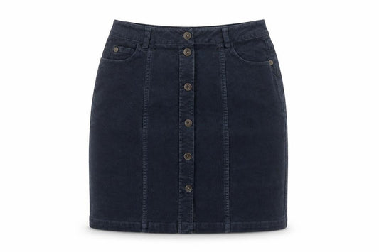 FatFace Women's Blue Corduroy Pencil Skirt Size 6