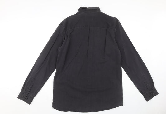 Jack & Jones Men's Black Button-Up Shirt L