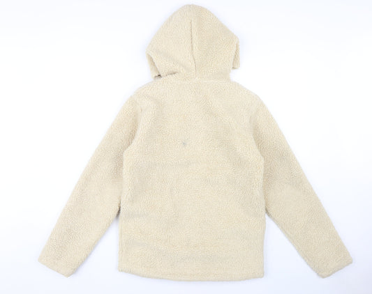 Kangaroo Poo Girls Beige Hooded Jacket 13 Years Casual Winter