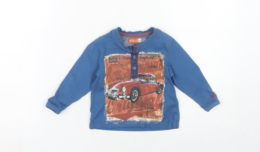 Ben Sherman Boys Blue Car Print T-Shirt 6-12 Months