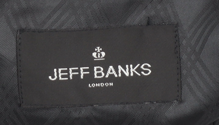 Jeff Banks Men's Grey Wool Blazer, 38 Chest, Regular Fit
