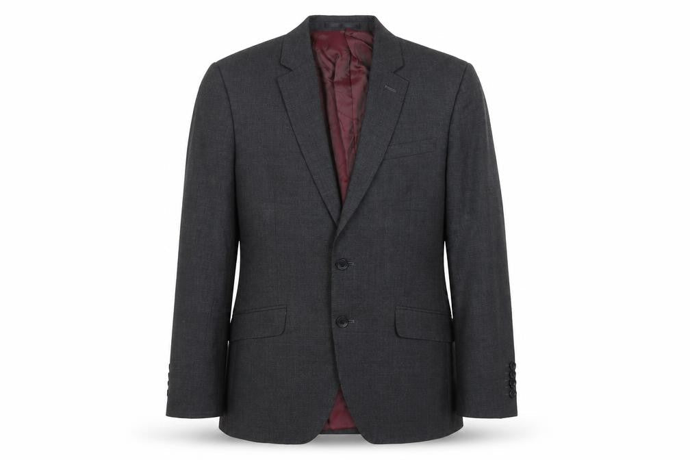 Mens 36 Chest Regular T.M.Lewin Grey Two-Button Blazer