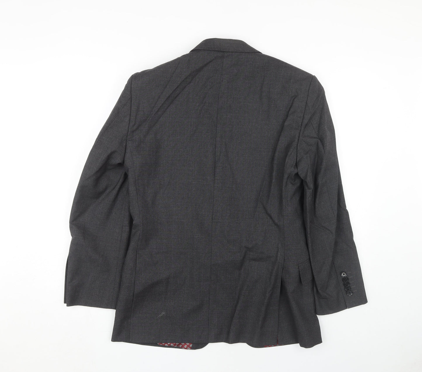 T.M. Lewin Grey Slim Fit Men's Blazer Size 36R