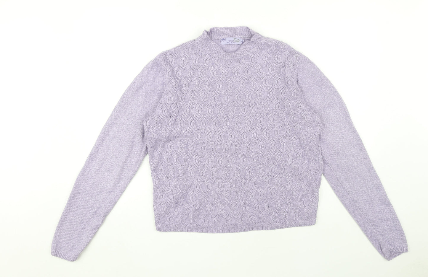 Honor Millburn Women’s Purple Mock Neck Sweater S