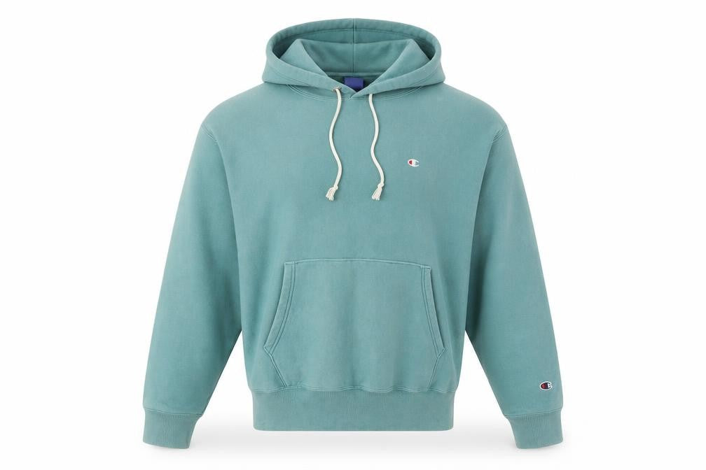 Mens UK S Regular Champion Green Pullover Hoodie