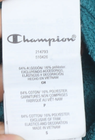 Champion Men's Green Pullover Hoodie - S