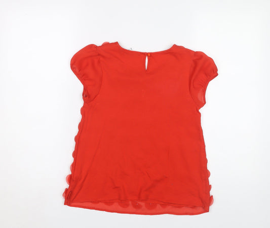 Ted Baker Red Teen Blouse - Cap Sleeve, Round Neck