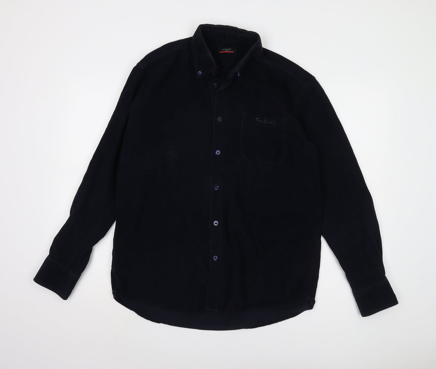 Pierre Cardin Men's Black Button-Up Shirt L