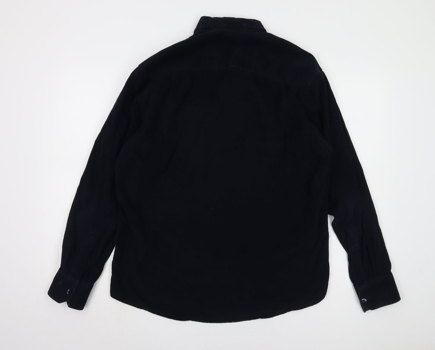 Pierre Cardin Men's Black Button-Up Shirt L