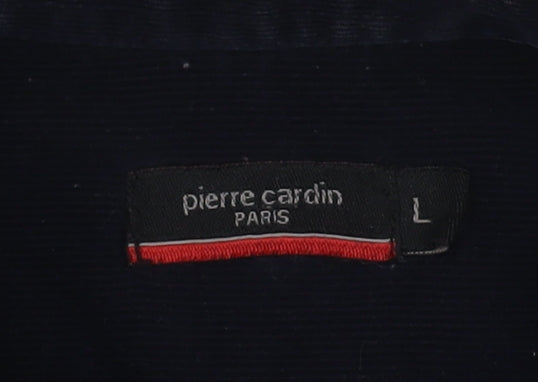 Pierre Cardin Men's Black Button-Up Shirt L