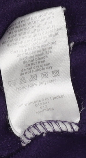 Mountain Essentials Women's Purple Fleece Jacket Size 8