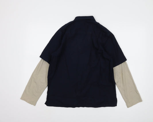 Jasper Conran Boys Blue Cotton Casual Shirt 11-12 Years
