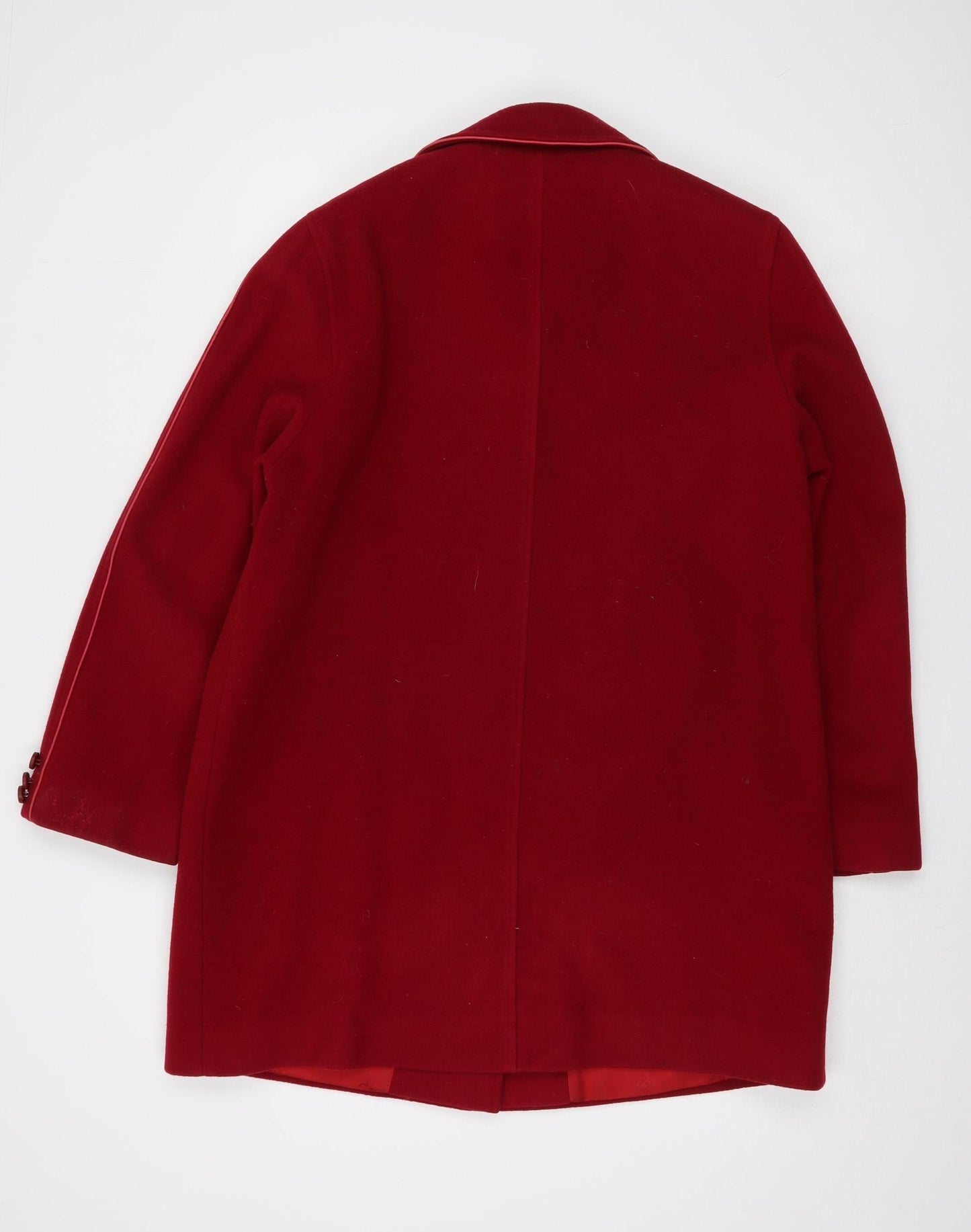 DAKS Women's Red Wool Overcoat Size 14