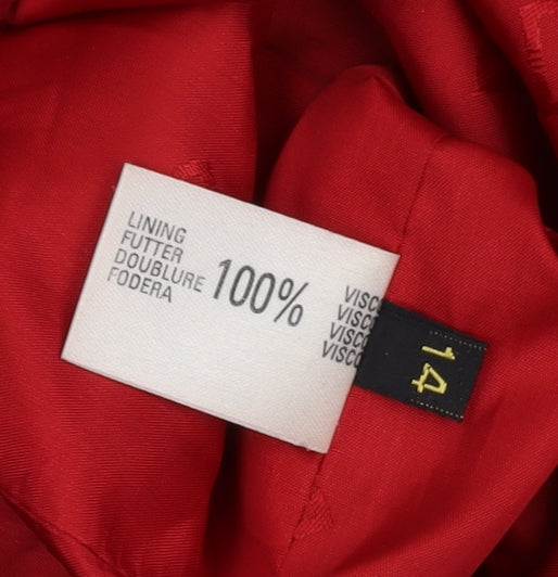 DAKS Women's Red Wool Overcoat Size 14