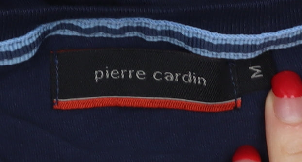Pierre Cardin Men's Blue Graphic Logo T-Shirt Medium