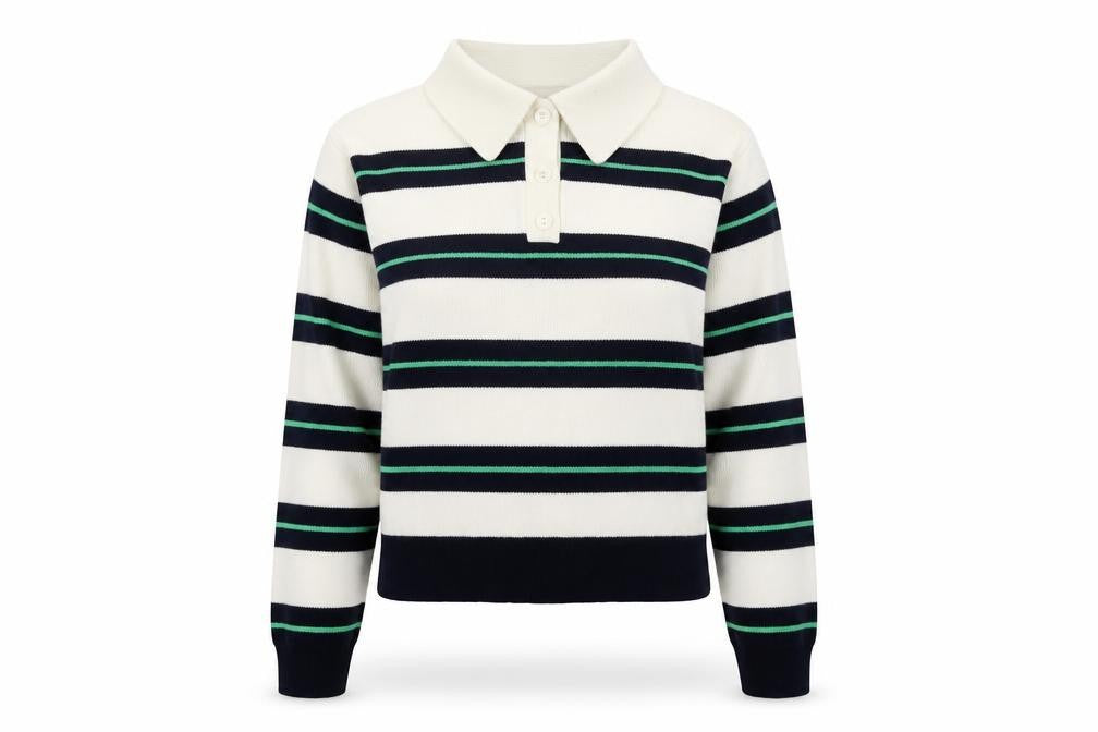 MNG Women's Multicoloured Collared Pullover Jumper S