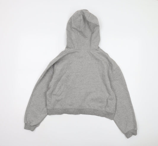 Threadbare Women's Grey 1/2 Zip Hoodie Size 12
