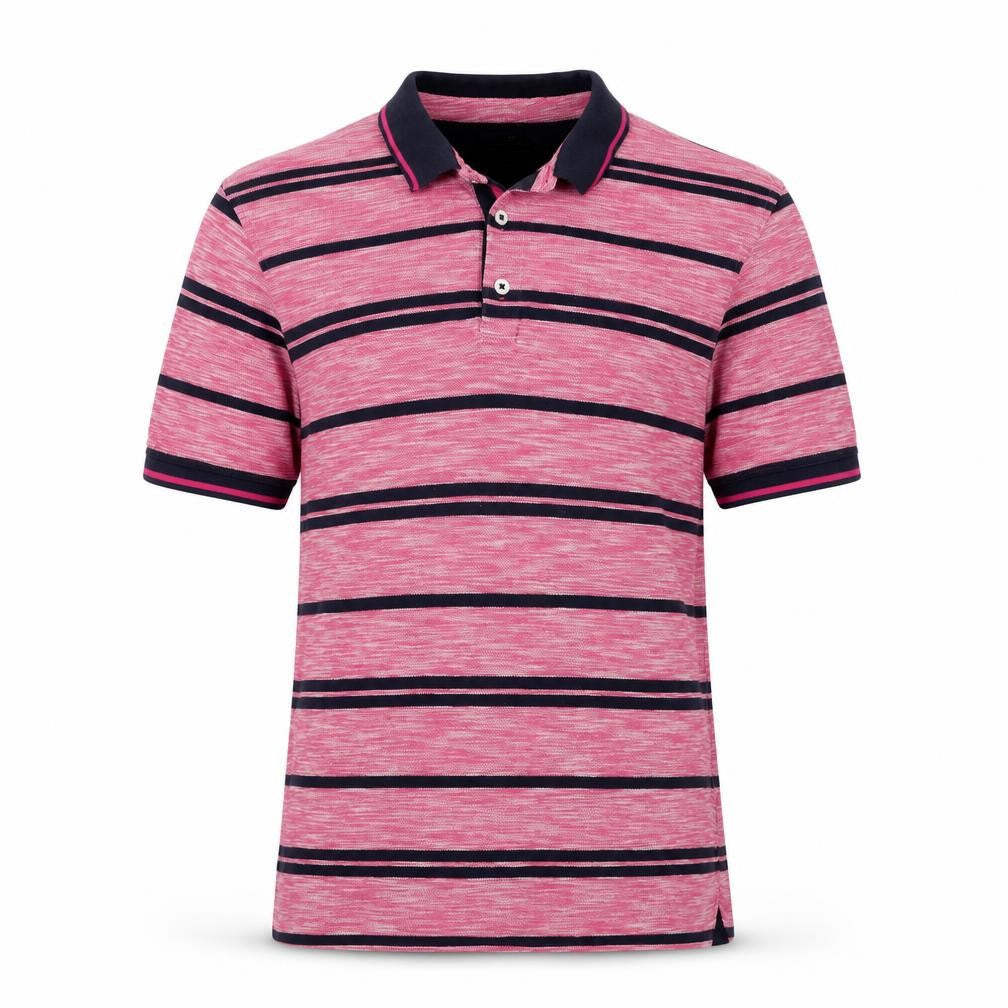 Marks and Spencer Men's Pink Striped Polo M