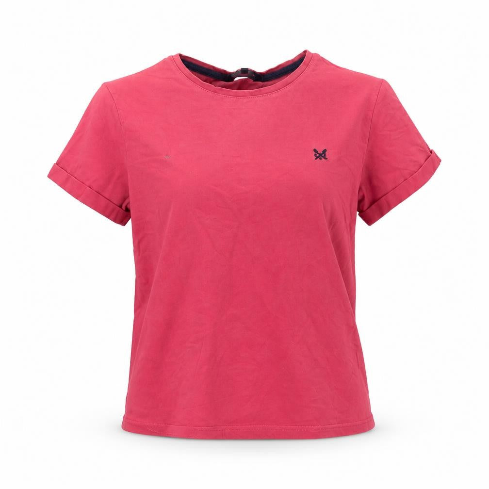 Womens UK Size 8 Crew Clothing Company Red Cotton T-Shirt