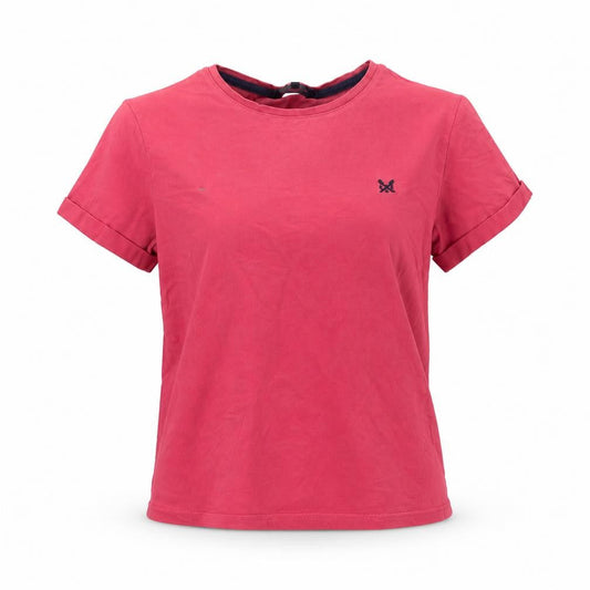 Womens UK Size 8 Crew Clothing Company Red Cotton T-Shirt