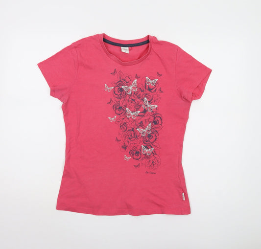 Lee Cooper Women's Pink Floral T-Shirt Size 12