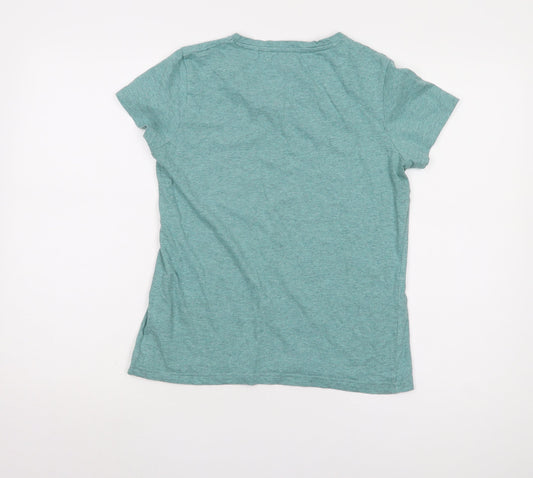 Mountain Warehouse Women's Green Crew Neck T-Shirt UK 8