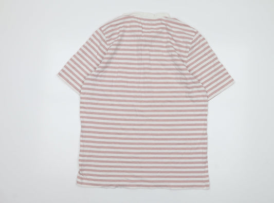 WEAR LONDON Women’s Pink Striped Ringer T-Shirt XL