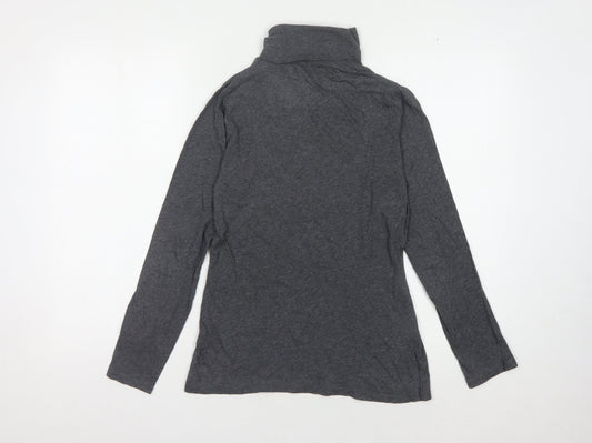 Laura Ashley Grey Roll Neck T-Shirt, Women's UK 10