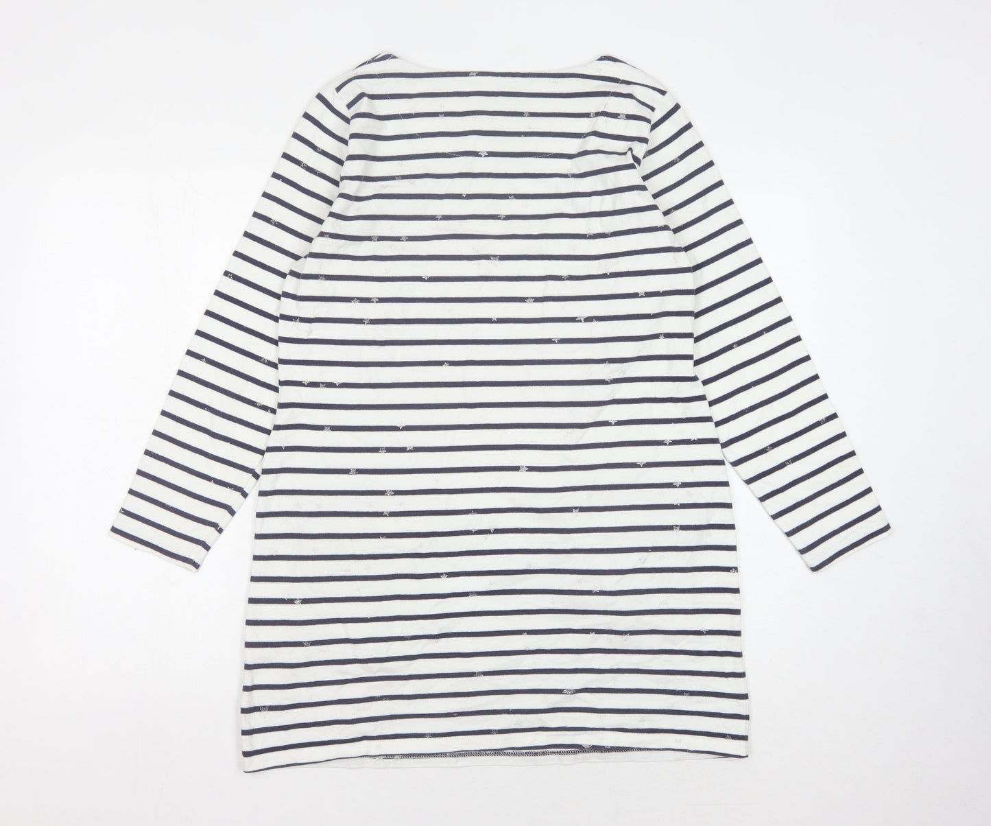 Joules Women's Striped Long Sleeve Cotton Shift Dress