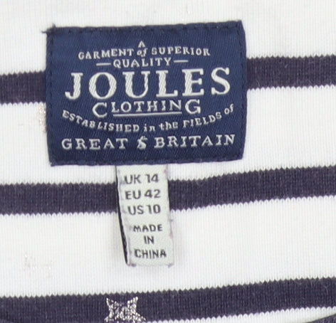 Joules Women's Striped Long Sleeve Cotton Shift Dress