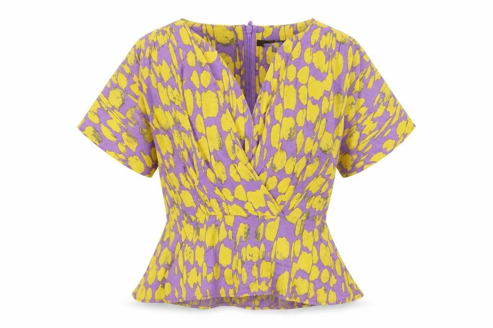 Womens UK Size 8 French Connection Multicoloured Viscose Blouse
