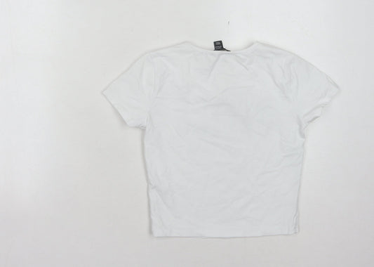New Look Girls White Malibu T-Shirt, 12-13 Years, Casual Graphic