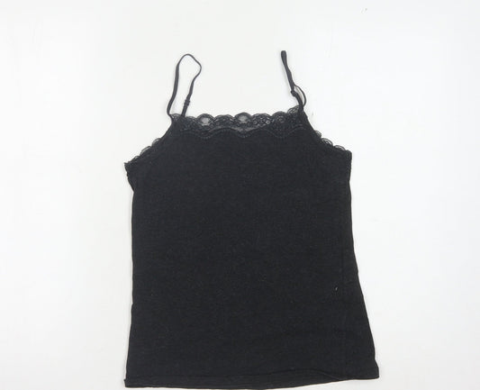 FatFace Women's Black Camisole Tank Top S - Lace Accent