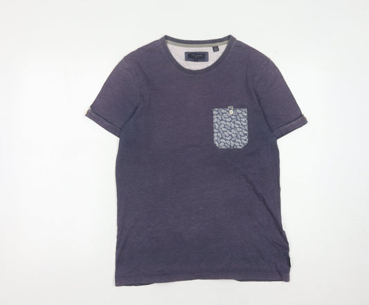 Ted Baker Men's Purple Crew Neck T-Shirt - Size M