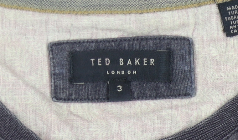 Ted Baker Men's Purple Crew Neck T-Shirt - Size M