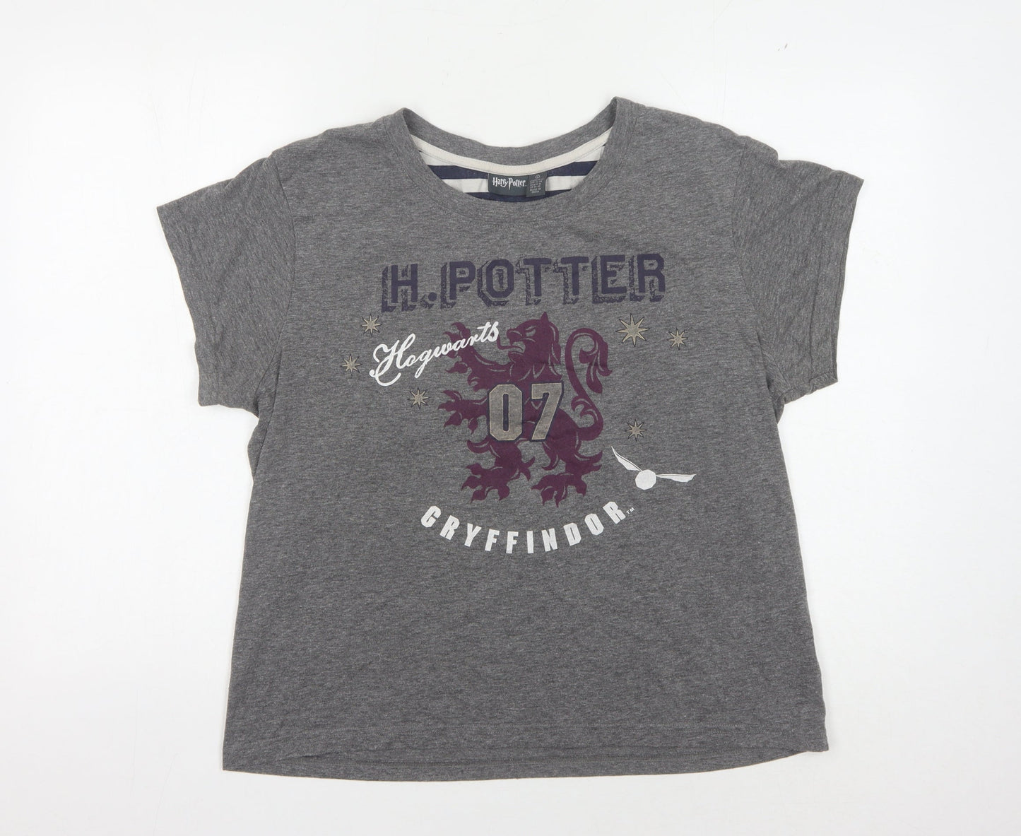 Harry Potter Grey Gryffindor T-Shirt Unisex L