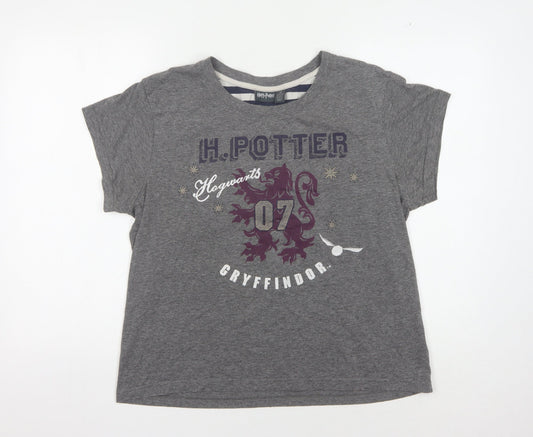 Harry Potter Grey Gryffindor T-Shirt Unisex L