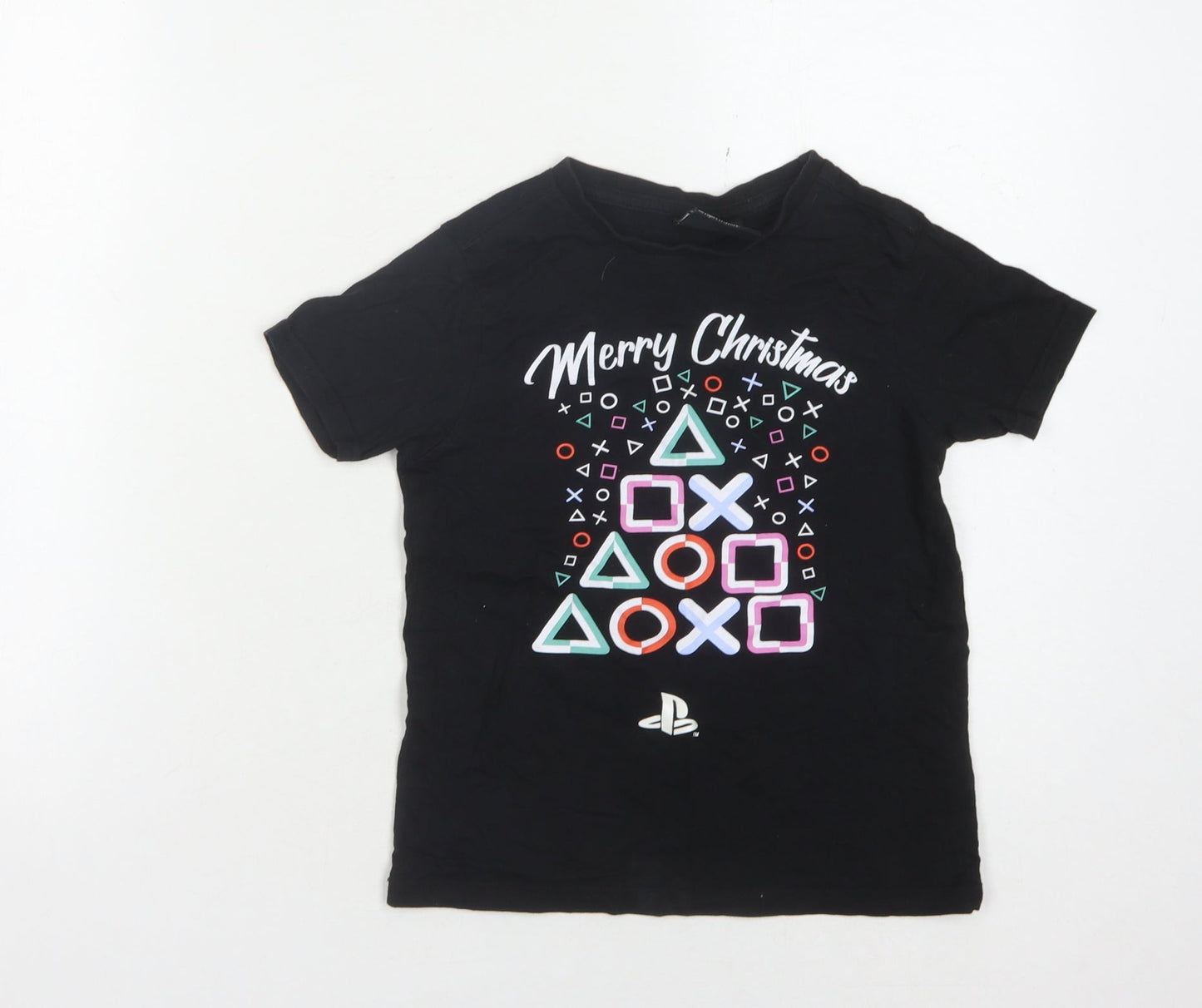 Fashion UK Boys Black Christmas PlayStation T-Shirt 6-7 Years